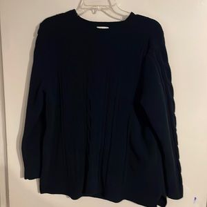 😀J Jill Black Pullover Sweater Crew Neck Size L Qualifies for 3 for 20 Sale!